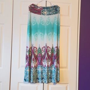 Venus Maxi Skirt Bohemian Multicolored Patterned - Large